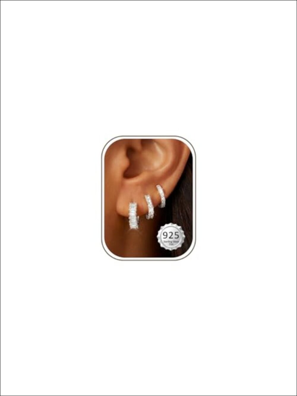 Small Gold Earring Stack 925 Sterling Silver Hypoallergenic 14K Gold Plated